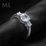 2.50 CT Women's Brilliant ROUND CUT Engagement Promise RING Gold Plated Size 6-9