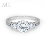 2.50 CT Women's Brilliant ROUND CUT Engagement Promise RING Gold Plated Size 6-9