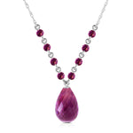 11.5 Carat 14K Solid White Gold You Intoxicate Me Amethyst Necklace