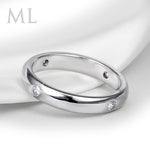 Women's Elegant Wedding BAND Engagement RING White Gold Plated SIZE 6-9