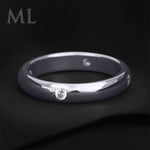 Women's Elegant Wedding BAND Engagement RING White Gold Plated SIZE 6-9