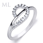 0.40 Carat CT Wedding BAND Engagement Promise RING White Gold Plated SIZE 5-9