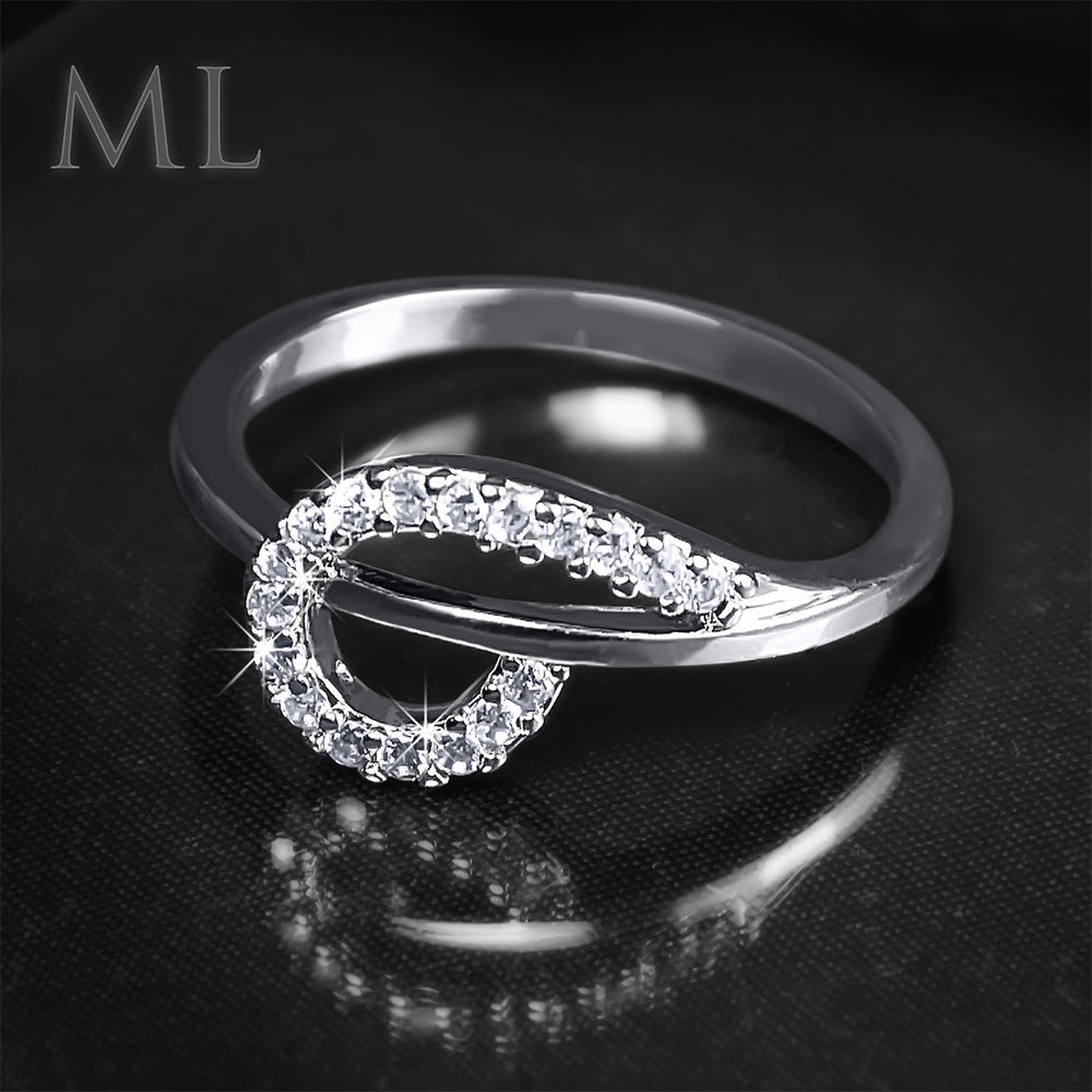 0.40 Carat CT Wedding BAND Engagement Promise RING White Gold Plated SIZE 5-9