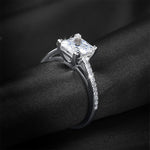 1.25 CT Carat Women's Engagement RING Sterling Silver Princess Cut