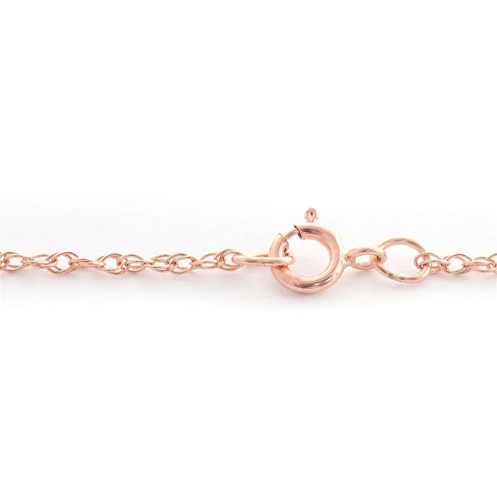 14K Solid Rose Gold Necklace With Natural Pearl Pendant  Cage Water Drop Spiral Design