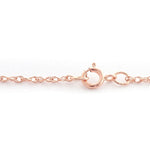 14K Solid Rose Gold Necklace With Natural Pearl Pendant  Cage Water Drop Spiral Design