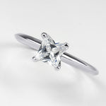 0.65 Carat CT PRINCESS CUT Engagement RING White Gold Plated SIZE 5-9