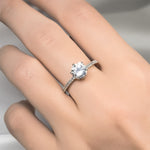 1.25 CT Carat ROUND CUT Wedding Engagement RING White Gold Plated SIZE 5-9