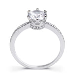1.25 CT Carat ROUND CUT Wedding Engagement RING White Gold Plated SIZE 5-9