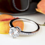 1.25 CT Carat ROUND CUT Wedding Engagement RING White Gold Plated SIZE 5-9