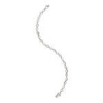 10kt Two-tone Gold Womens Diamond Infinity Tennis Bracelet 1/2 Cttw