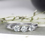 0.3 Carat CT Bridal Engagement Promise RING Band White Gold Plated SIZE 5-9