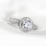 Women's 0.75 CT Carat ROUND CUT Engagement RING White Gold Plated Size 5-7