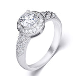 Women's 0.75 CT Carat ROUND CUT Engagement RING White Gold Plated Size 5-7