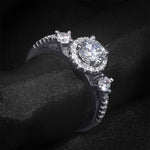 0.75 CT Fashion Wedding Engagement Promise RING White Gold Plated Size 5-9