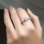 0.75 CT Fashion Wedding Engagement Promise RING White Gold Plated Size 5-9