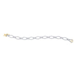 14kt Yellow Gold Womens Round Diamond Tennis Link Bracelet 2-1/3 Cttw