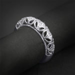 0.17 CT Vintage Inspired Fashion Wedding BAND RING White Gold Plated