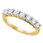 10kt Yellow Gold Womens Round Diamond Wedding Band Ring 1.00 Cttw
