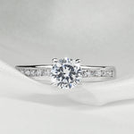 Women's 0.84 CT Carat ROUND CUT Engagement RING White Gold Plated Size 5-9