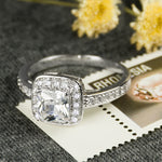 1.25 Carat Promise Engagement RING Princess Cut White Gold Plated Size