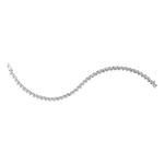 Sterling Silver Womens Round Diamond S Link Tennis Bracelet 1/3 Cttw