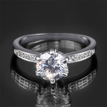 2 Carat CT Promise Engagement RING Round Cut White Gold Plated SIZE 5-9