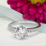 2 Carat CT Promise Engagement RING Round Cut White Gold Plated SIZE 5-9