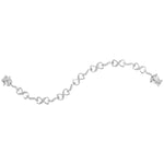 Sterling Silver Womens Round Diamond Infinity Tennis Bracelet 1/4 Cttw