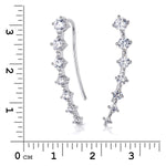 Stunning Womens Cuff Earrings White Gold Plated 0.75 CT