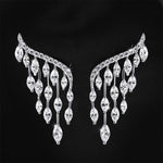 Pair of Angle Wings Silver Plated Fashion Earrings for Her 1.00 CT
