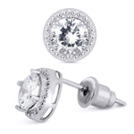 Gorgeous Simulated Diamond Stud Earrings 5mm 0.50 CT For Her Wedding Accessories