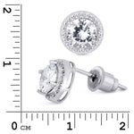 Gorgeous Simulated Diamond Stud Earrings 5mm 0.50 CT For Her Wedding Accessories