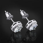 Gorgeous Simulated Diamond Stud Earrings 5mm 0.50 CT For Her Wedding Accessories
