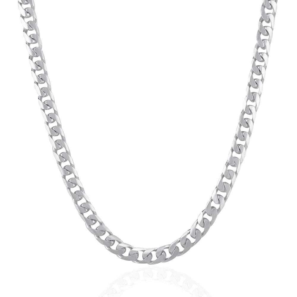 5.8mm 14k White Gold Solid Miami Cuban Chain