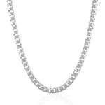 5.8mm 14k White Gold Solid Miami Cuban Chain