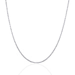 10k White Gold Solid Diamond Cut Rope Chain 1.25mm