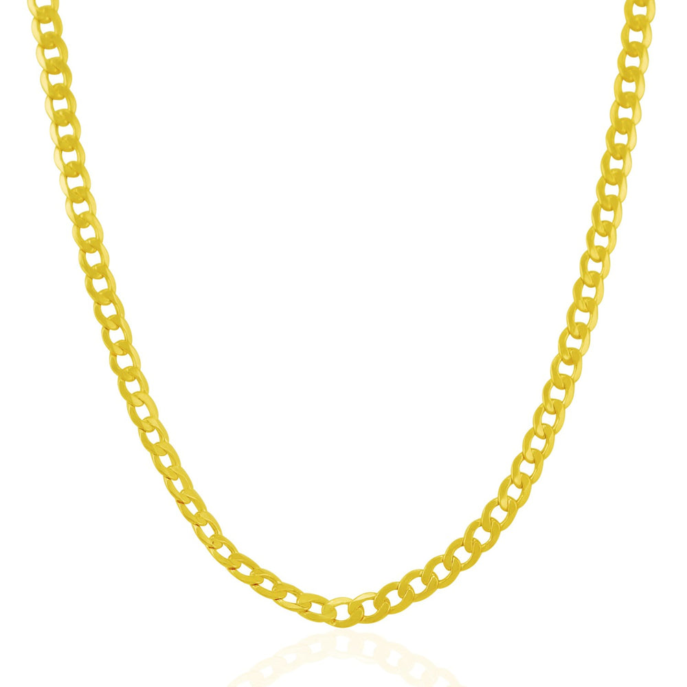 4.4mm 14k Yellow Gold Curb Chain