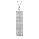 Necklace with Multi Chain Pendant in Sterling Silver