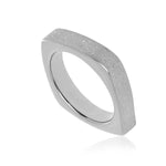 Sterling Silver Stardust Square Form Ring