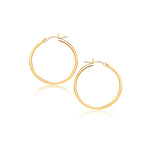 14k Yellow Gold Polished Hoop Earrings (40 mm)