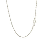 Sterling Silver 1.6mm Singapore Style Chain