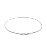14k White Gold Sparkle Anklet 1.5mm