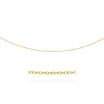 2.5mm 14k Yellow Gold Pendant Chain with Textured Links
