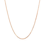 14k Rose Gold Classic Box Chain 0.8mm