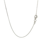 Sterling Silver Rhodium Plated Cable Chain 0.8mm