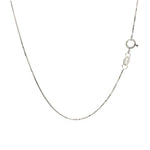 14k White Gold Adjustable Box Chain 0.6mm