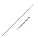 Rhodium Plated 2.2mm Sterling Silver Sparkle Style Chain