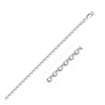 2.3mm 14k White Gold Cable Link Chain