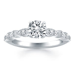14k White Gold Fancy Shaped Diamond Engagement Ring